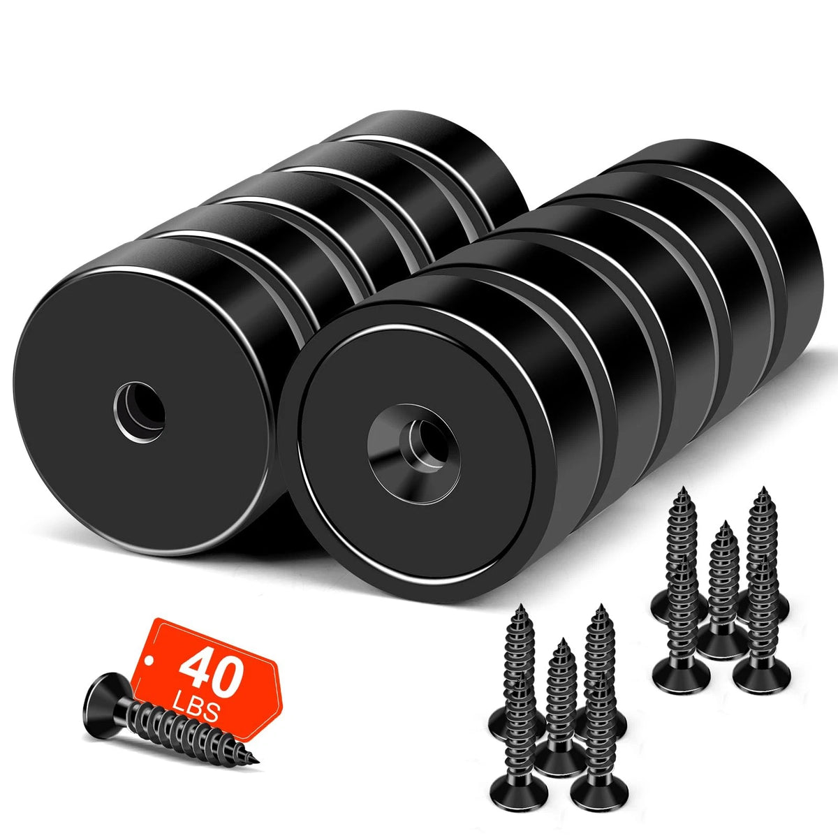 40LB Heavy Duty Neodymium Pot Magnets for Various Applications