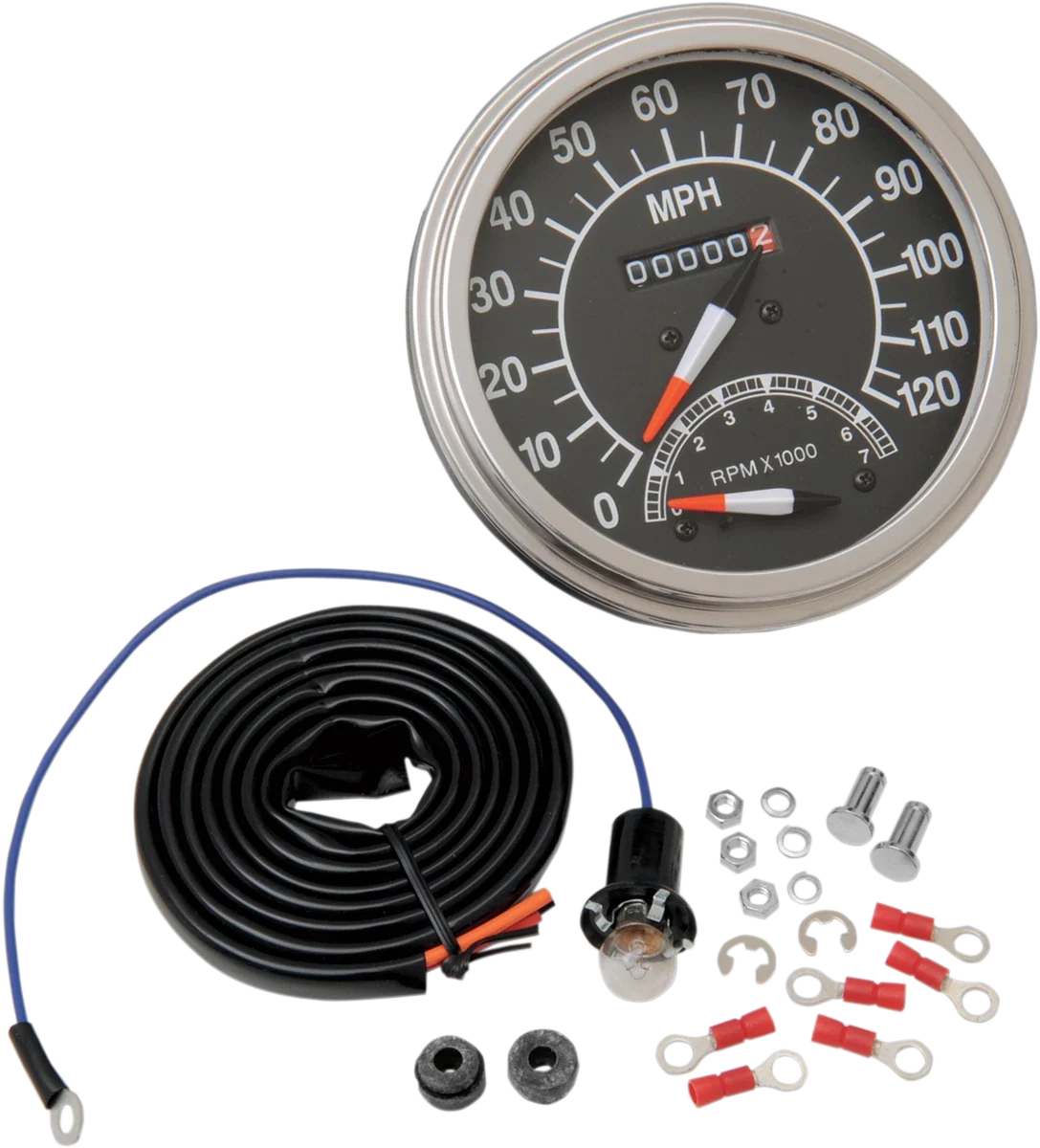 5" Speedometer with Tach for FL Harley Davidson (1968–1984) Black Face