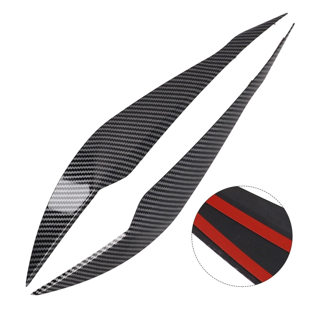 2pc Set Headlight Eyelid Cover for BMW F30 Saloon (2012–2018) Carbon Black