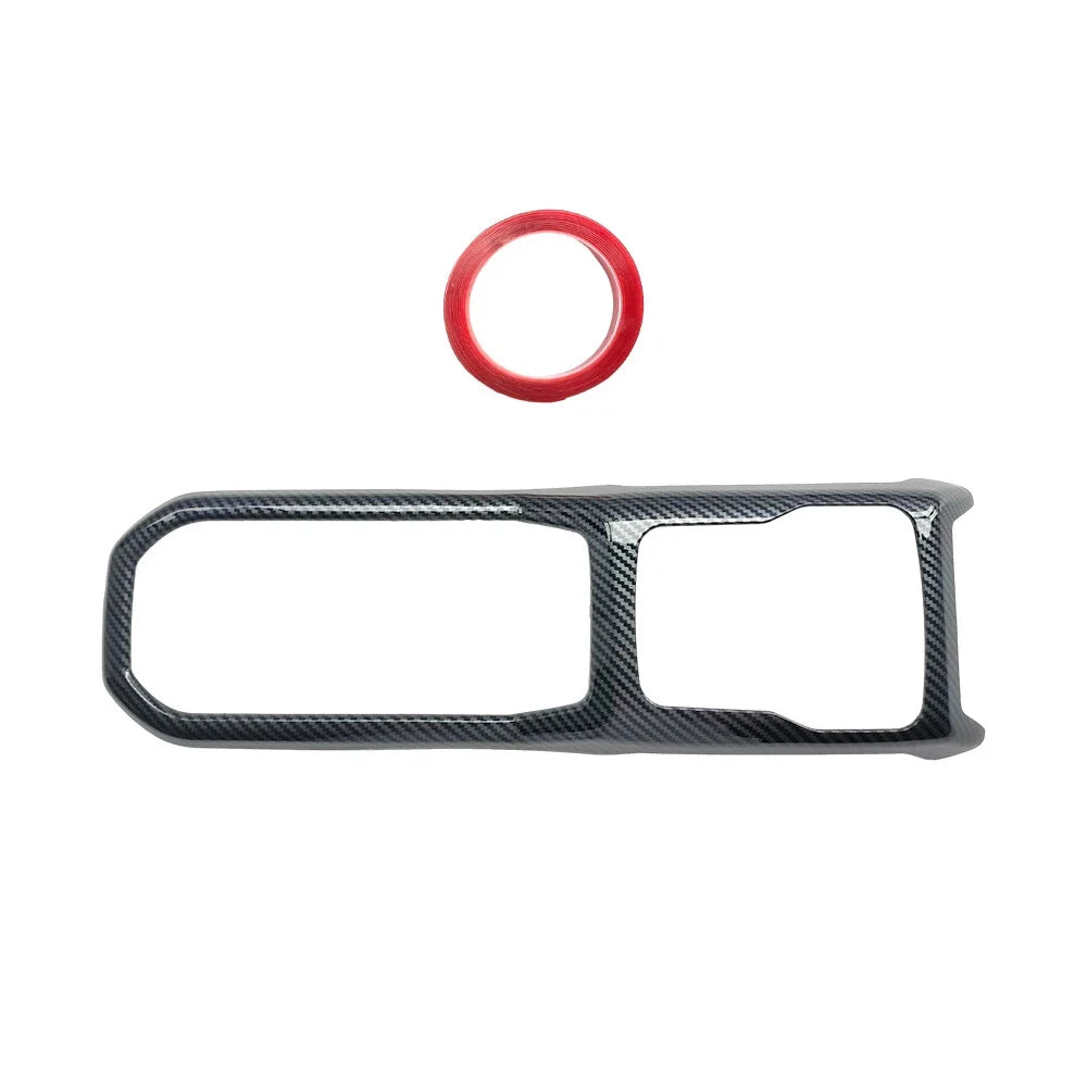 Carbon Look Center Gear Panel Shift Cup Holder Cover for Jeep Wrangler JL JT (2018–2023)