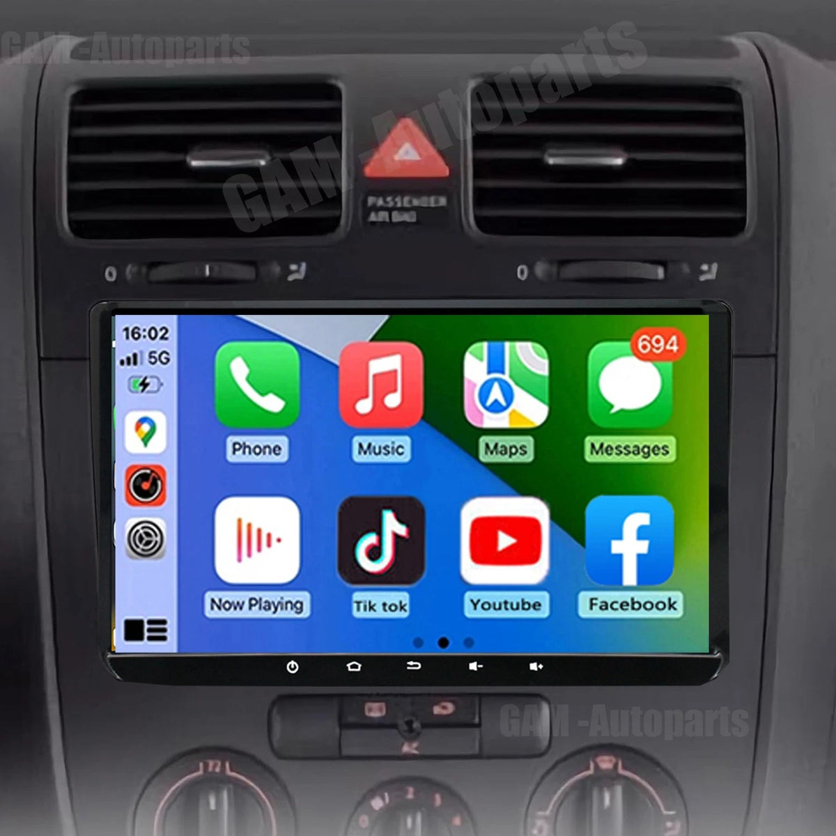 CarPlay Android 13 Stereo for VW Rabbit (2006–2009) GPS BT Radio w/ Camera
