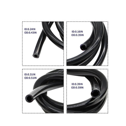 Set of 4 Vacuum Tubing Hose Lines 5/32 1/4 5/16 3/8" 5FT 130PSI