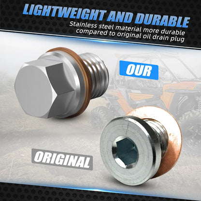 Oil Drain Plug for Polaris RZR XP Turbo, RZR XP 1000 (2015–2021)