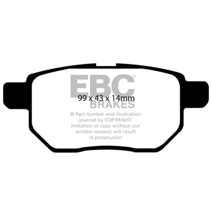 EBC Yellowstuff Rear Brake Pads for Scion xB (2008–2015) TLX-ebcDP41947R-CL360A75