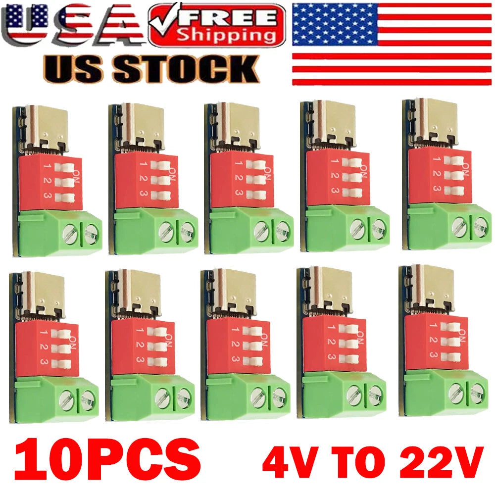 10x USB-C PD Trigger Board Module Fast Charge Type-C