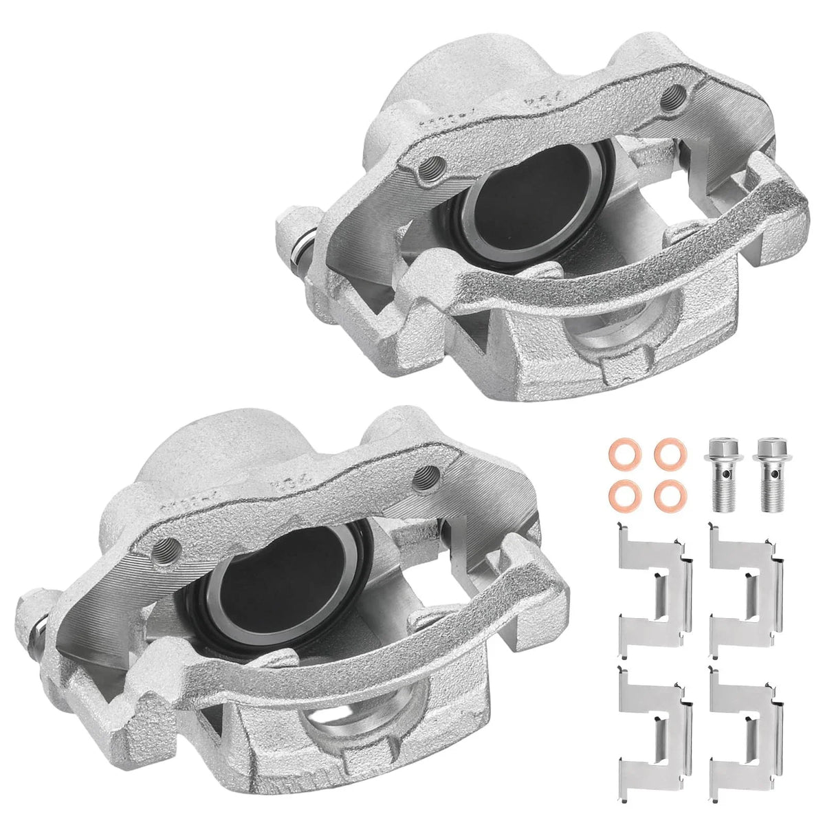2X Front Brake Calipers with Bracket for Nissan D21 Pickup (1986–2004)