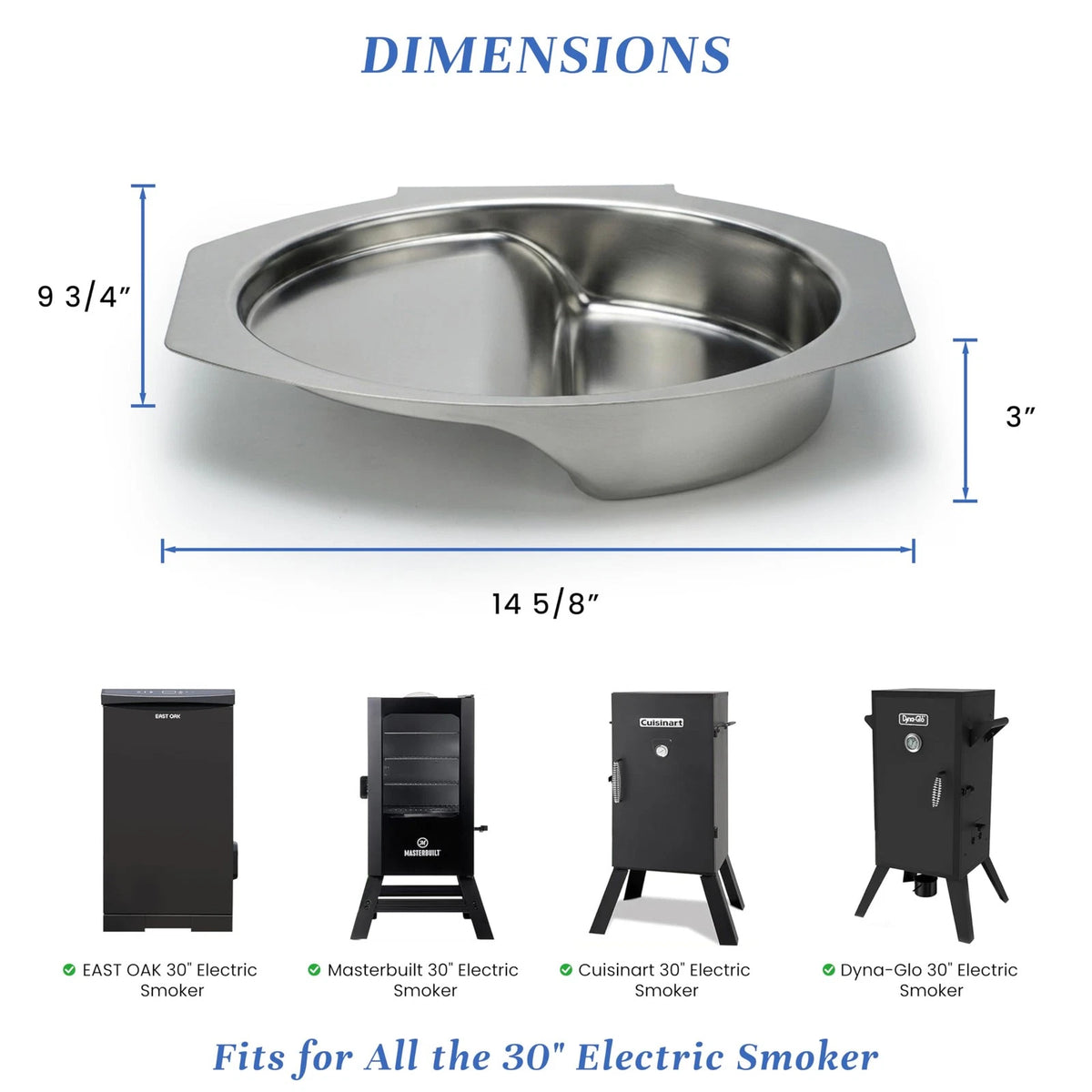 Water Pan Replacement for Masterbuilt 30 Inch Electric Pan