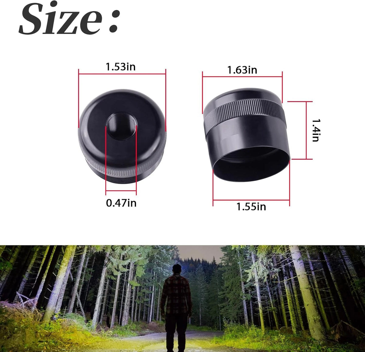 Set of 1/2-28 Aluminum End Caps for 6061 Aluminum Cell Cap Black