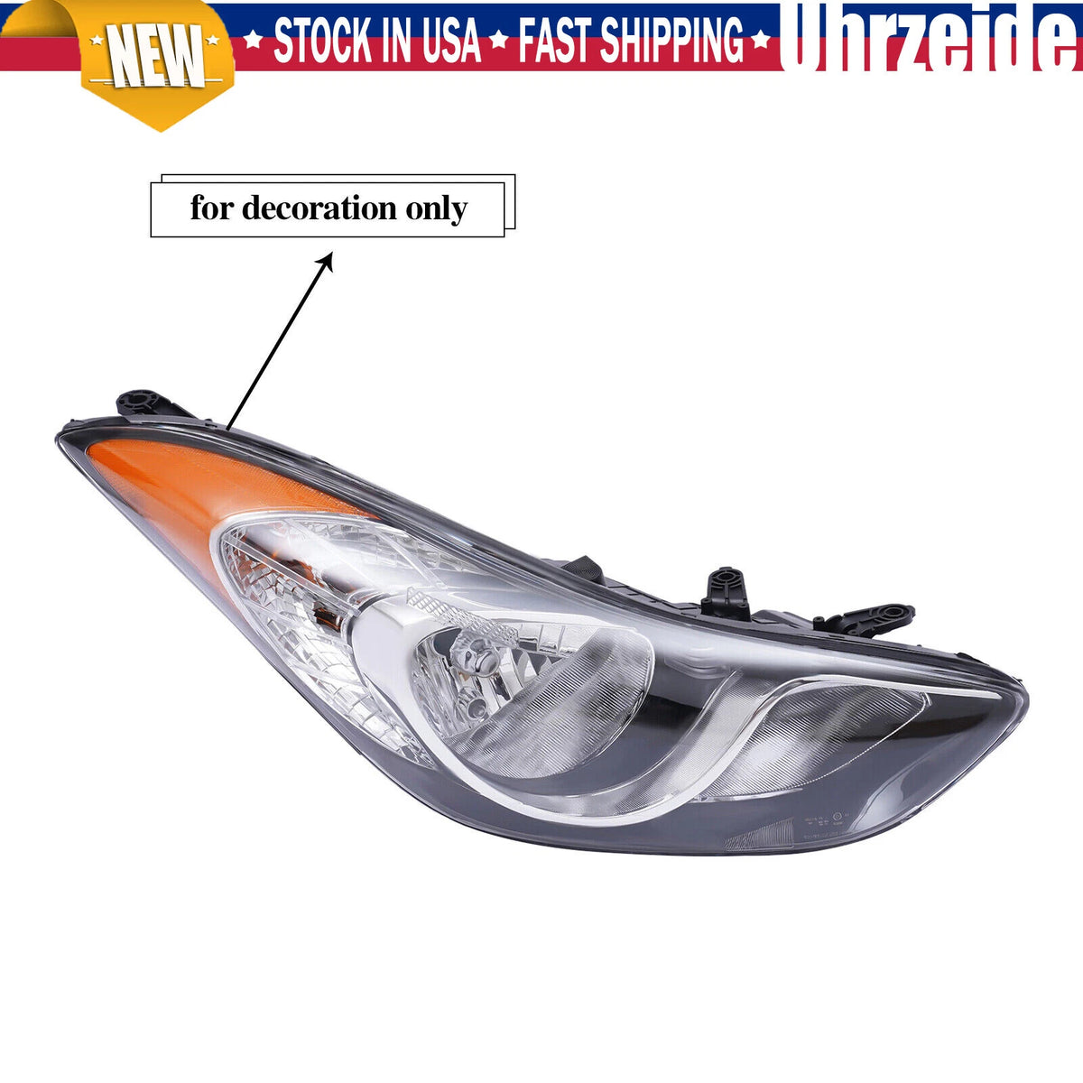 Right Passenger Headlight Assembly for Hyundai Elantra (2011–2013) 92102-3Y000, HY2503161