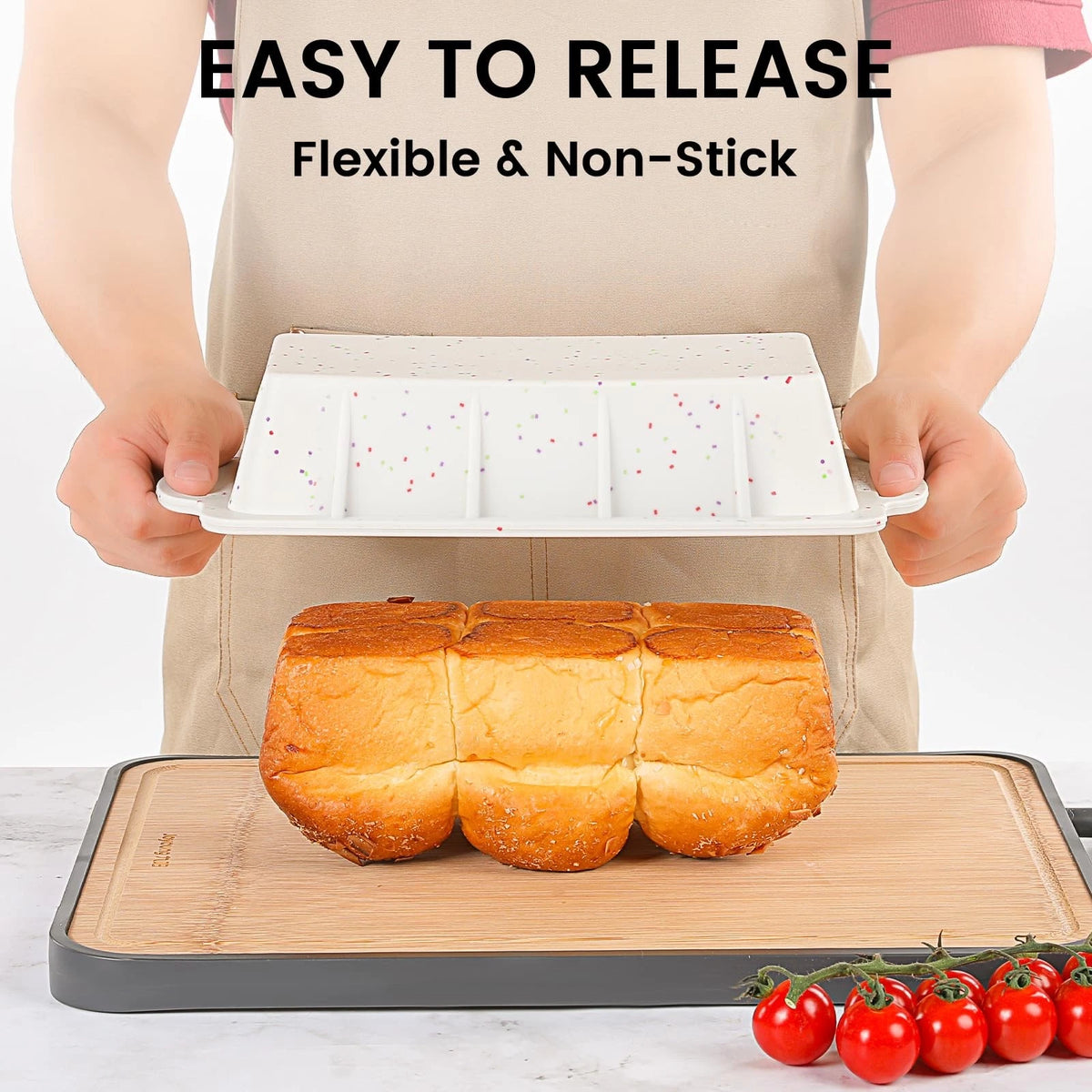 2X Silicone Bread Loaf Pan with Metal Reinforced Design