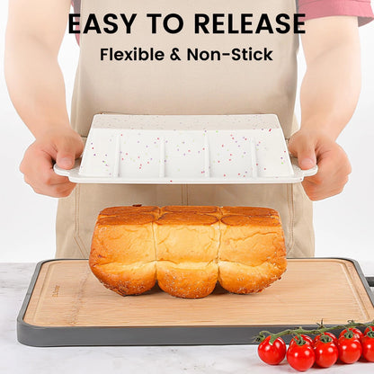 2X Silicone Bread Loaf Pan with Metal Reinforced Design