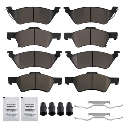 Set of 4 Ceramic Brake Pads for Dodge Caravan/Grand Caravan (2001–2007) BX2Z4H, D857, D858, P857, P858