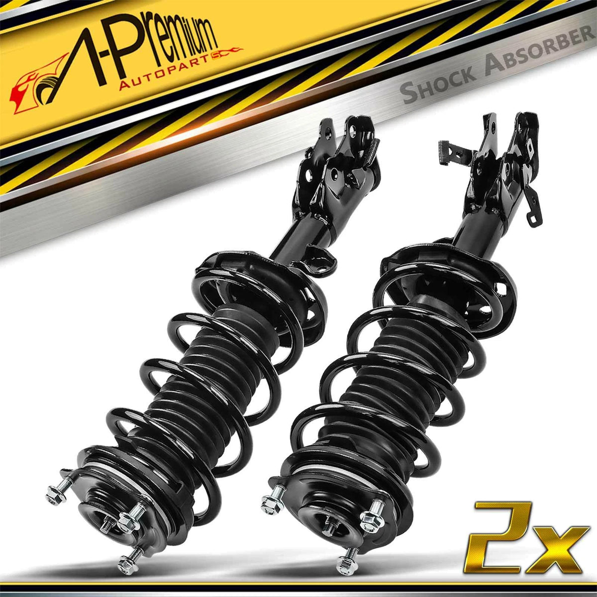 Set of 2 Front Struts w/ Coil Springs for Honda Civic (2012) 1333534R, 1333534L