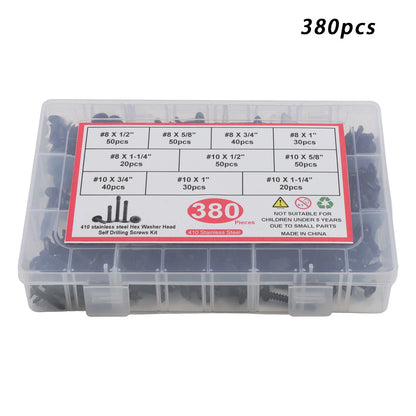 380PC Black Oxide Coated 410 Stainless Steel Self-Drilling Screws