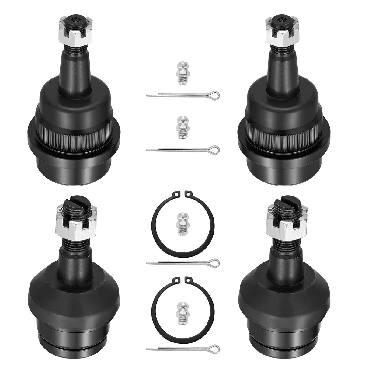 Set of 4 Front Upper Lower Ball Joints for Jeep Grand Cherokee Wrangler TJ (1997–2006)