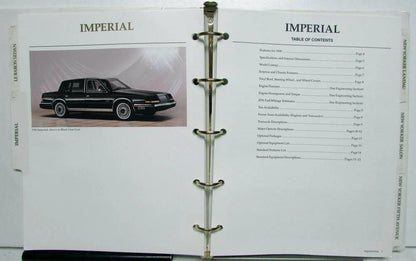 Chrysler Data Book for Le Barron, Imperial, New Yorker, Town & Country (1990)
