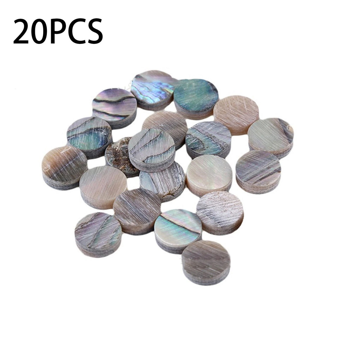 20pcs 6mm Round Abalone Fretboard Position Mark Inlay Dots for Guitar