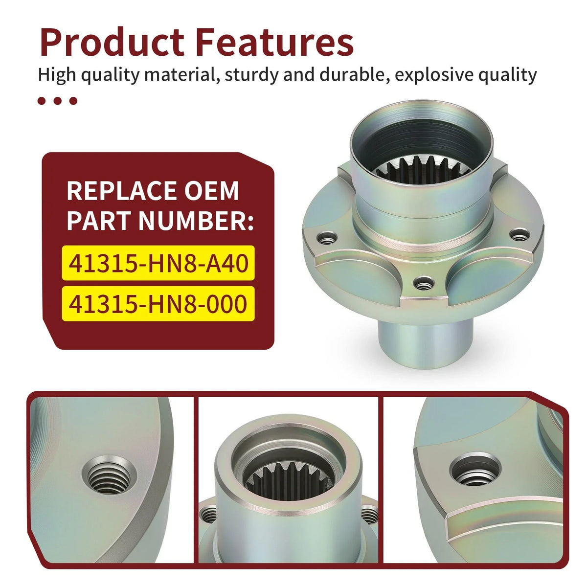 Rear Differential Pinion Joint 41315-HN8-A40 for Honda Rincon 650/680 (2003–2020)
