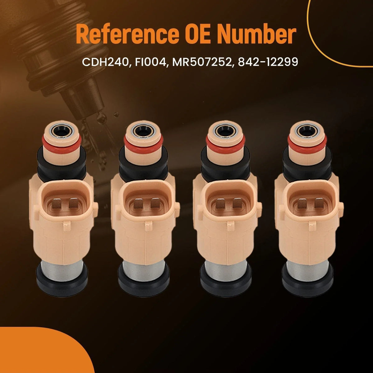 Set of 4 Fuel Injectors for Chrysler Stratus 2.4L (2001–2005) 842-12299