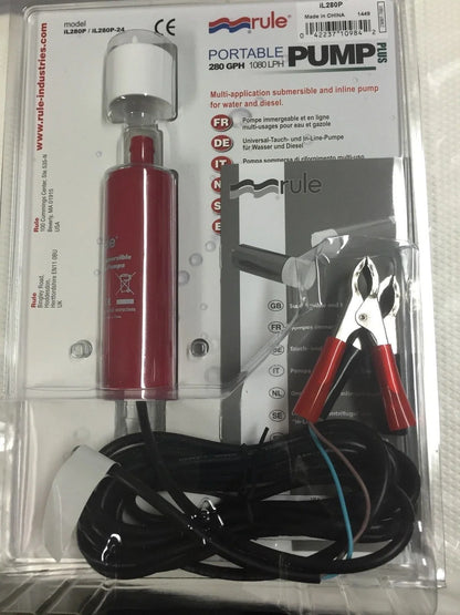 Submersible Inline Pump IL280P for Diesel Water 24V (1080 lph)
