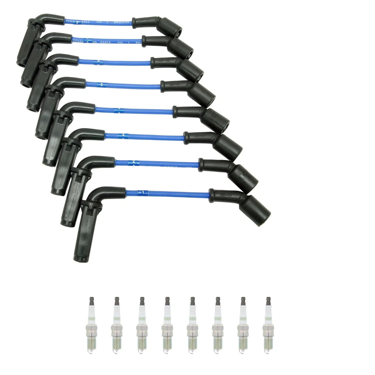 NGK Wire Set & 8 G-Power Platinum Spark Plugs for CTS Impala Yukon V8 (2000–2023)