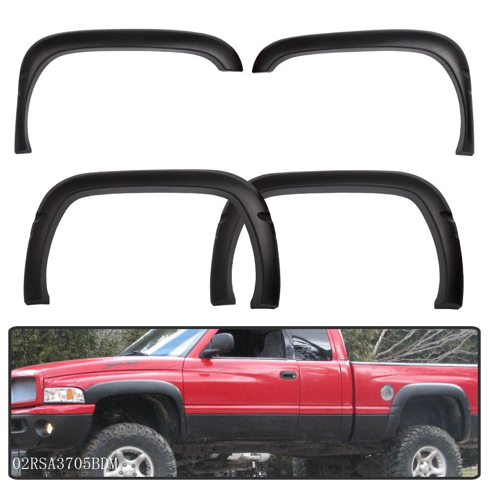 Set of 4 Textured Bolt Fender Flares for Dodge Ram 1500-3500 (1994–2001) 02RSA3705BDM