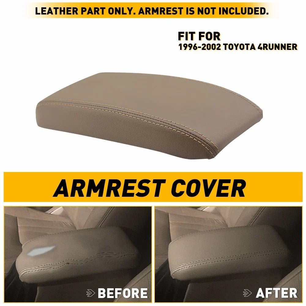 Console Lid Armrest Vinyl Cover for Toyota 4Runner (1996–2002) Dark Tan