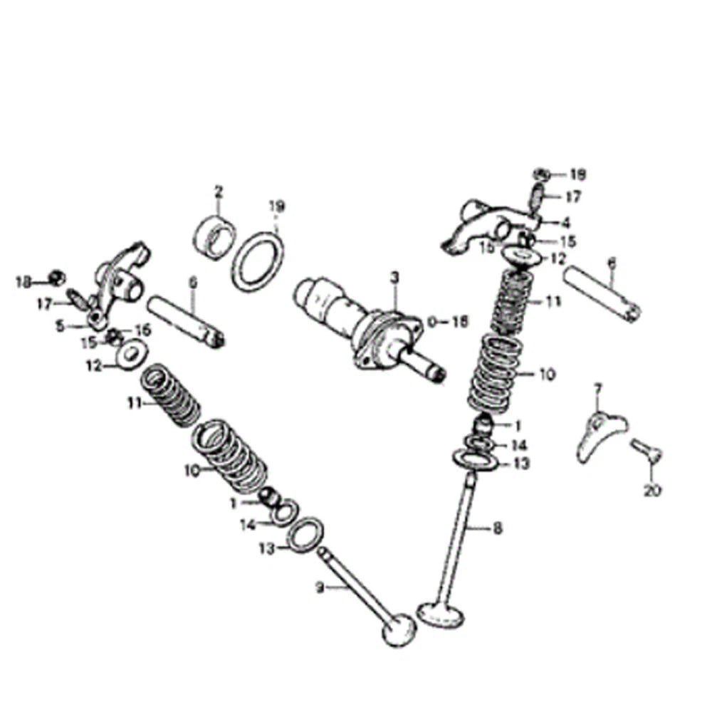 Intake Valve Kit for Honda ATC200M ATC200S ATC200X (1980–1986)