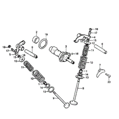 Intake Valve Kit for Honda ATC200M ATC200S ATC200X (1980–1986)