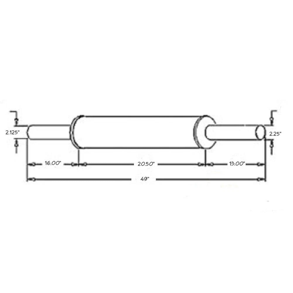 Muffler for Massey Ferguson 270 362 290 275 590 265 565 372 382 285S 265S 575