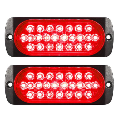 2X 4.4" Red 24 LED Trailer Side Marker Clearance Light for
