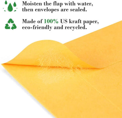 Set of 4 Money Envelopes for ValBox 3.5x6.5 Brown Kraft #7 Coin Envelopes