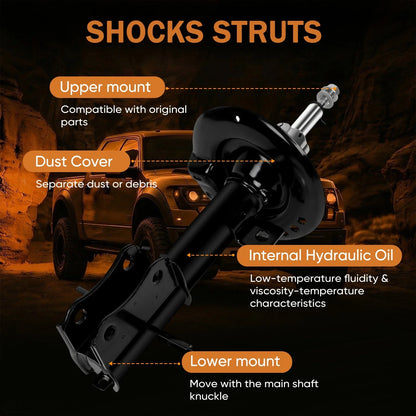 Set of 2 Front Struts Shocks Absorbers for Nissan Sentra (2007–2012)