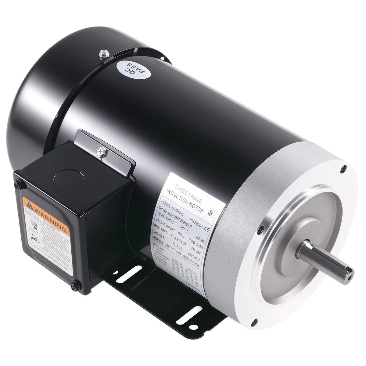 3HP Electric Motor for TEFC 230V/460V (3450RPM, 5/8in Shaft)