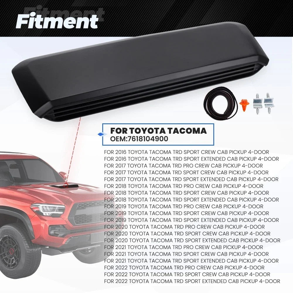 Front Upper Hood Scoop Intake Air Duct 76181-04900 for Toyota Tacoma (2016–2022)