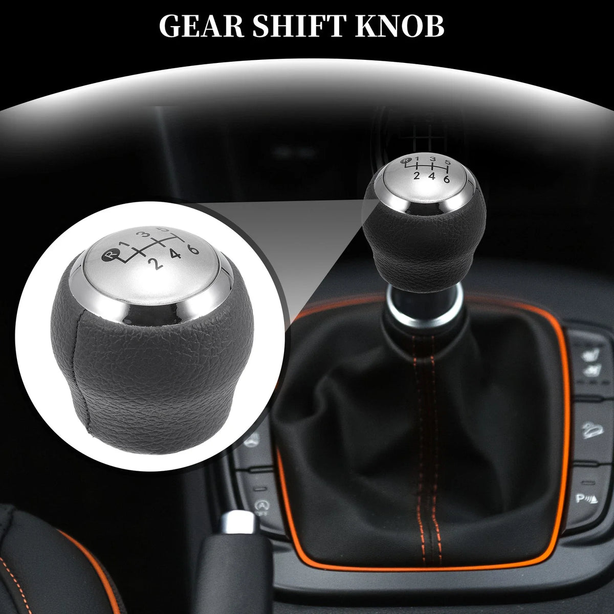 6 Speed Gear Shift Knob for Toyota Corolla Auris Yaris RAV4 (2007–2013) Faux Leather