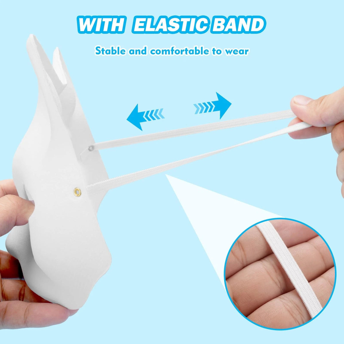 20Pcs Therian Mask White Cat Fox for DIY Painting