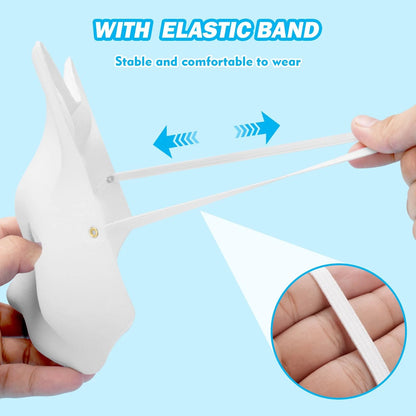 20Pcs Therian Mask White Cat Fox for DIY Painting