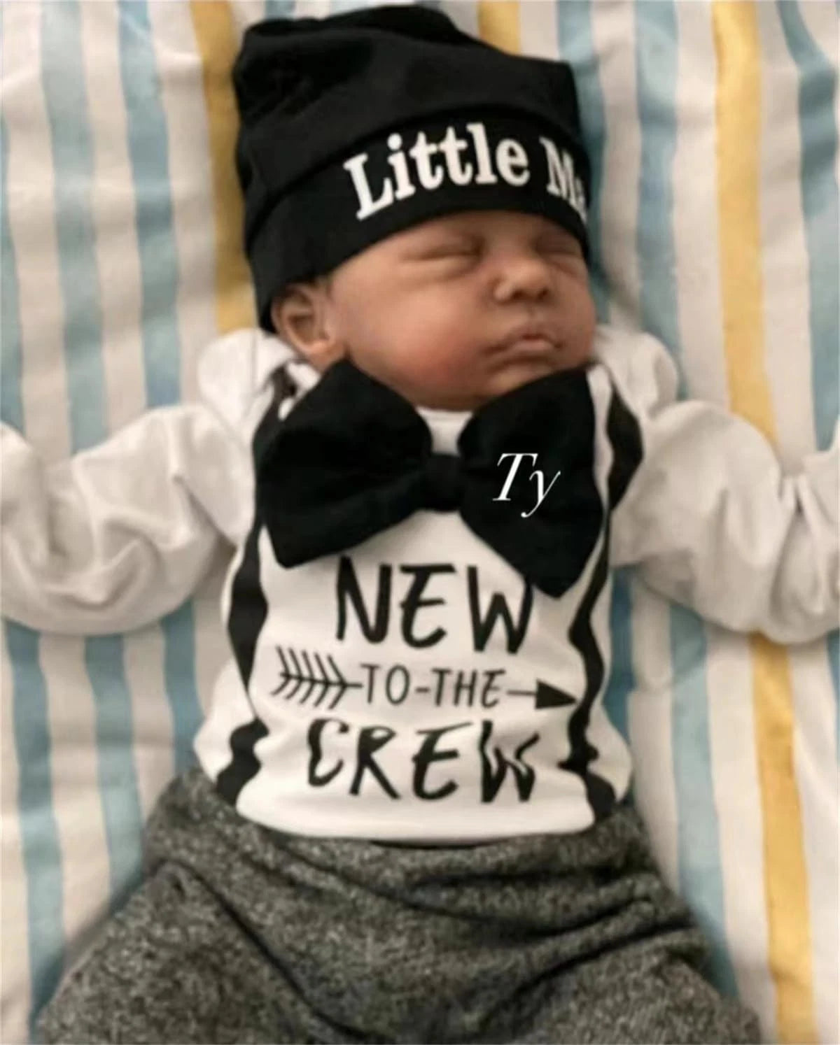 19 Inch Realistic Black Reborn Baby Doll Newborn Collectible Boy