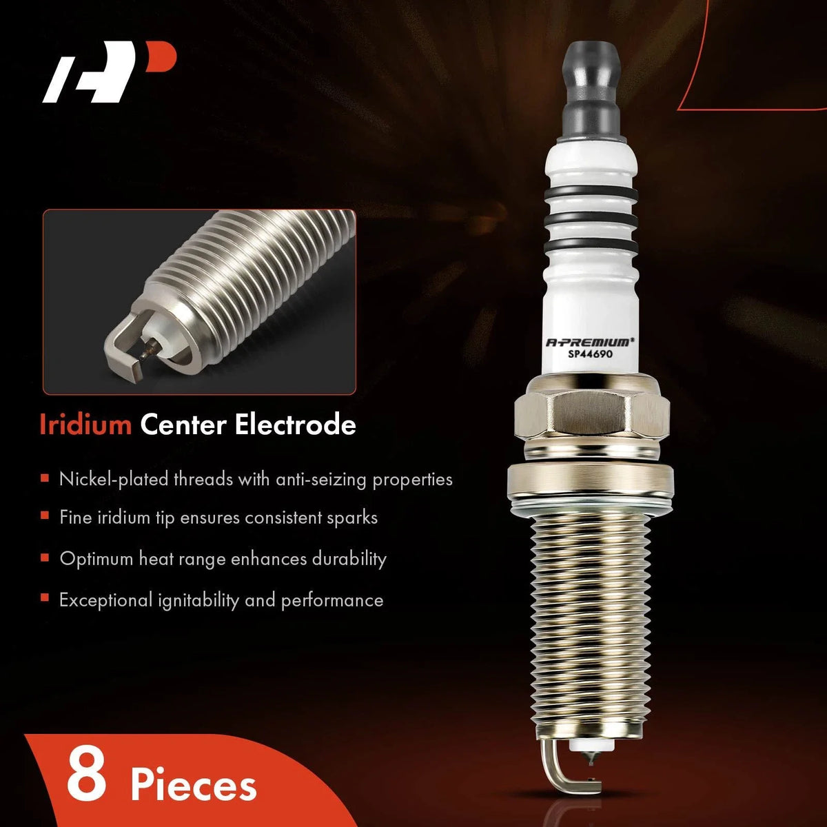 Set of 8 Iridium Platinum Spark Plugs for Chrysler 300 (2009–2020) Dodge Ram 1500 Jeep