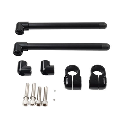 31MM-58MM Cafe Racer Bars for Universal Motorcycles (7/8") Black Clip-On