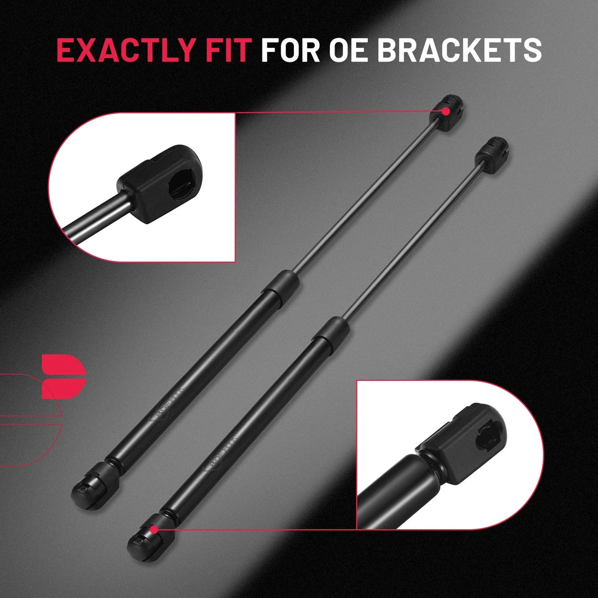Gas Spring Lift Support Strut Pair for C16-06874 (17 Inches, 40 lbs)