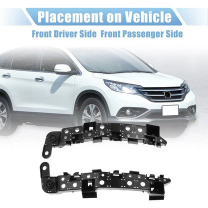 1 Pair Front Bumper Bracket for Honda CR-V (2017) 71198-TLA-A01 Plastic Black