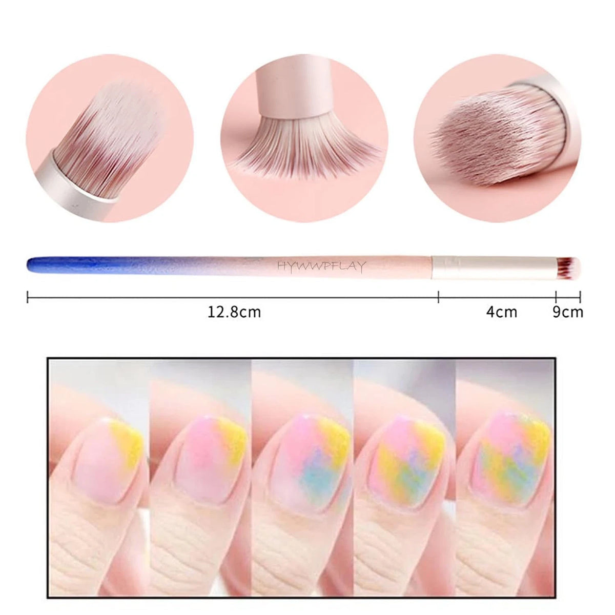 6X Ombre Nail Brush Set for Stylish Nail Art
