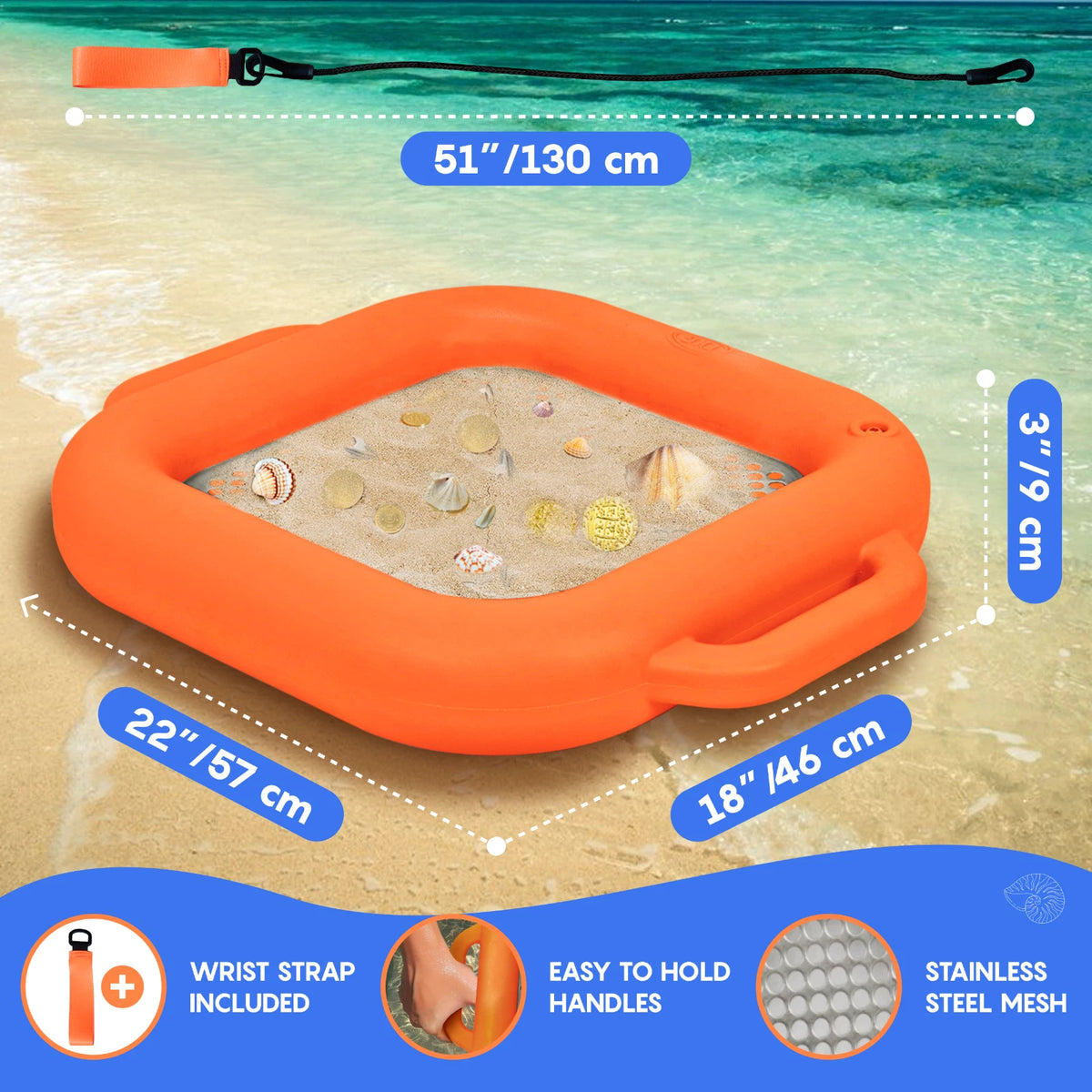 Floating Shark Tooth Sifter for Fossil Hunting and Shark Teeth
