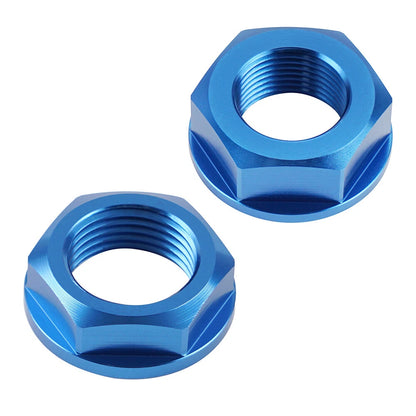 Front Rear Wheel Axle Lock Nuts Bolts for Yamaha YZ450F (2014–2021) Blue