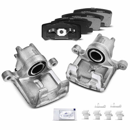 2X Rear Brake Kit with Calipers for Mitsubishi Montero (2001–2006) - 18103046, MR510541, MR510542