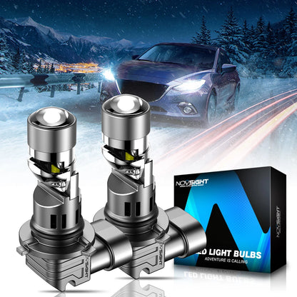 2X NOVSIGHT 9006 HB4 LED Headlight Bulbs for Low Beam (NOVA500-N91-9006)