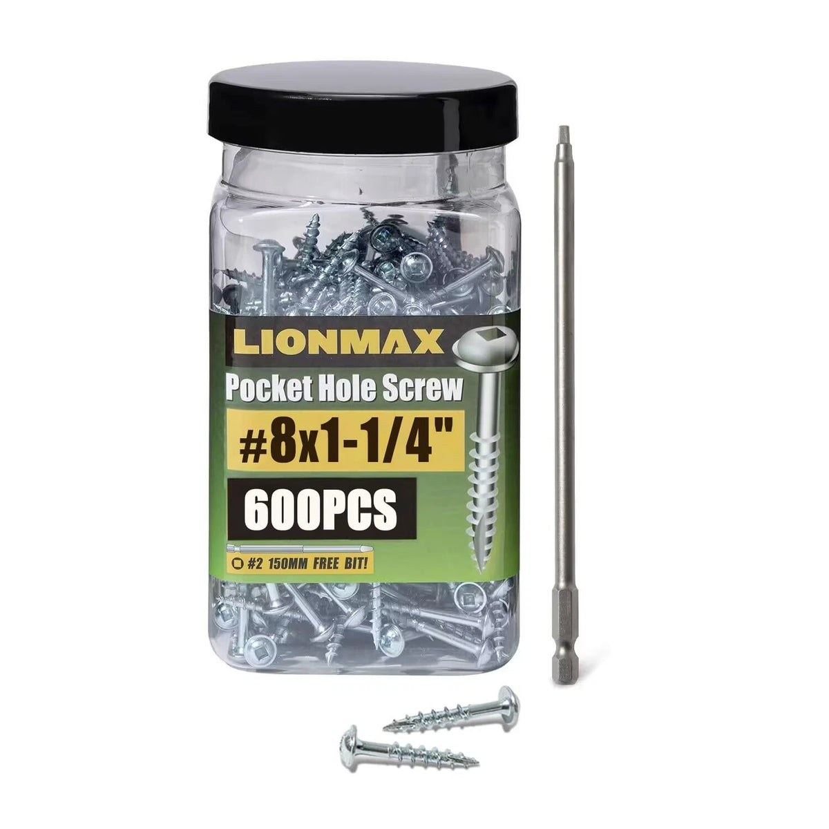 600 PCS Pocket Hole Screws 1-1/4 Inch for Various Applications