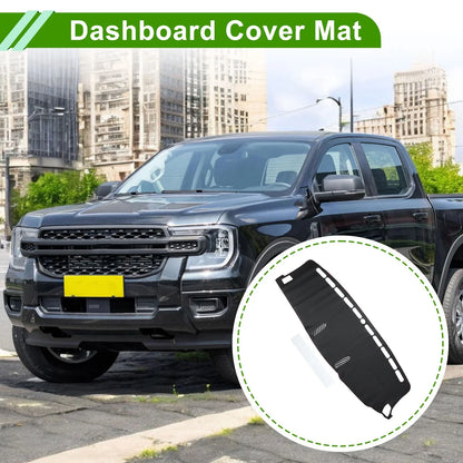 Dashboard Cover for Ford Ranger (2018–2021) Dash Mat Carpet Black Red